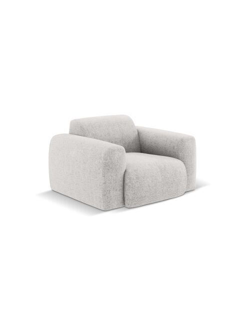 Nolio 1-zits lichtgrijze fauteuil - 105x95x72 cm