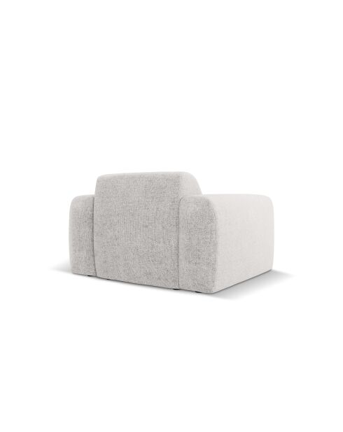 Nolio 1-zits lichtgrijze fauteuil - 105x95x72 cm