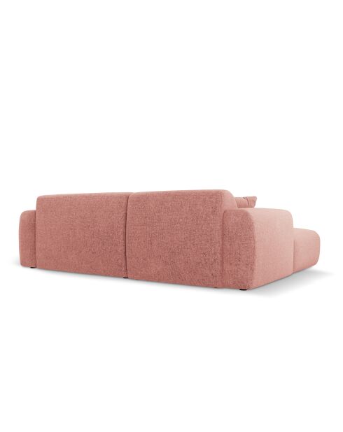 Canapé d'angle droit Nolio 4 places rose - 235x170x72 cm