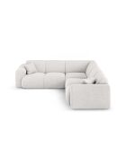 Canapé d'angle symétrique Nolio 5 places gris clair - 252x252x72 cm