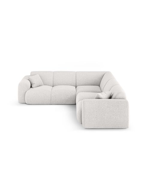 Canapé d'angle symétrique Nolio 5 places gris clair - 252x252x72 cm