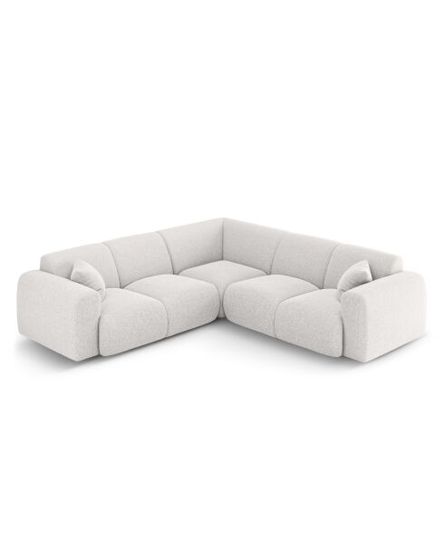 Canapé d'angle symétrique Nolio 5 places gris clair - 252x252x72 cm