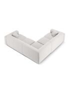 Canapé d'angle symétrique Nolio 5 places gris clair - 252x252x72 cm