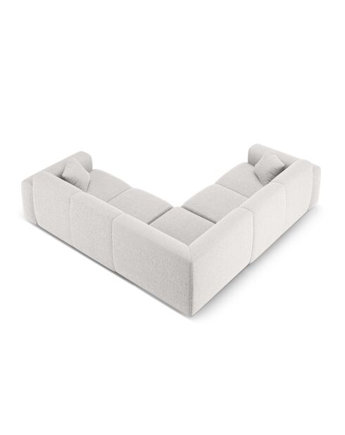 Canapé d'angle symétrique Nolio 5 places gris clair - 252x252x72 cm
