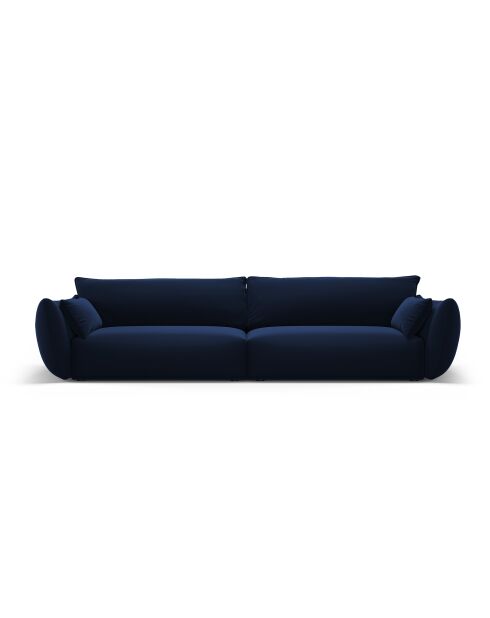 Matera Samtsofa 4 Sitze königsblau - 248x110x85 cm