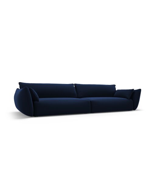 Matera Samtsofa 4 Sitze königsblau - 248x110x85 cm