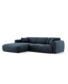 Divano angolare sinistro blu royal Nolio 4 posti - 260x170x72 cm