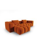 Verona Modulares Ecksofa aus Samt für 3 Personen, Terrakotta, für links, 260 x 145 x 70 cm