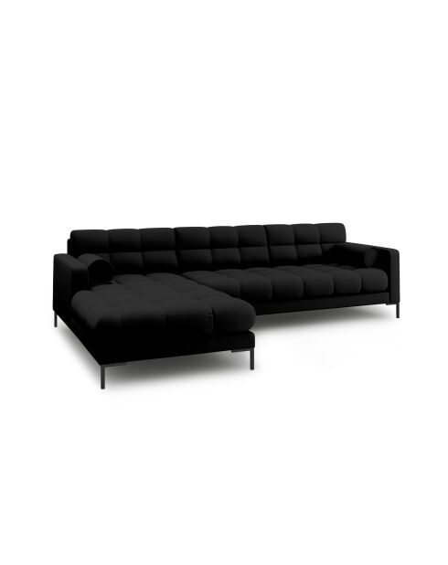 Bali 5-Sitzer-Ecksofa, schwarz, links, 293 x 185 x 75 cm