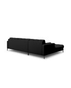 Divano angolare sinistro nero a 5 posti Bali - 293x185x75 cm