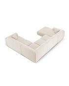 Nolio 6-Sitzer hellbeiges Panorama-Ecksofa rechts, 342 x 252 x 72 cm