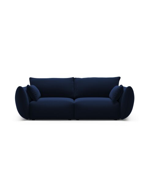 Canapé velours Matera 2 places bleu roi - 180x110x85 cm