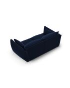 Canapé velours Matera 2 places bleu roi - 180x110x85 cm
