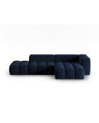 Modulares Ecksofa Verona aus Samt für 4 Personen, rechts, königsblau, 265 x 145 x 70 cm