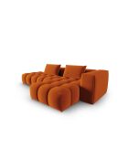 Verona 4-zits modulaire fluwelen hoekbank in terracotta - 265x145x70 cm