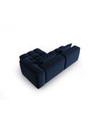 Modulares Ecksofa Verona aus Samt für 3 Personen, rechts, königsblau, 205 x 145 x 70 cm