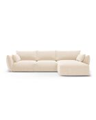 Matera 5-zits hoekbank rechts lichtbeige - 280x171x85 cm