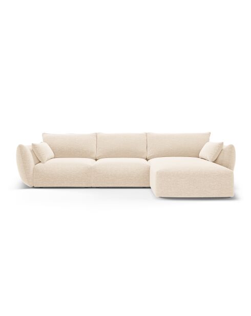 Matera 5-zits hoekbank rechts lichtbeige - 280x171x85 cm