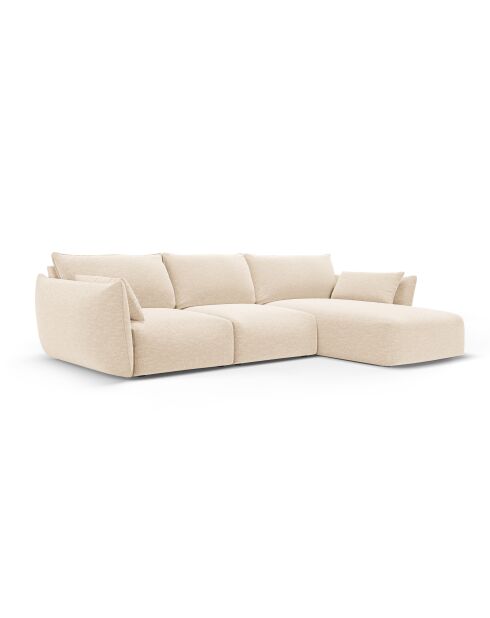 Matera 5-zits hoekbank rechts lichtbeige - 280x171x85 cm
