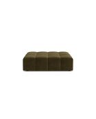 Pouf Chicago in velluto a 1 posto verde - 102x84x42 cm