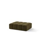 Pouf Chicago in velluto a 1 posto verde - 102x84x42 cm