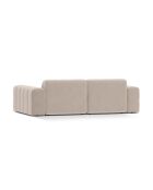 Canapé velours Chicago 3 places beige clair - 212x102x78 cm