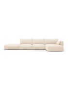 Matera 5-Sitzer-Ecksofa rechts hellbeige - 364x171x85 cm