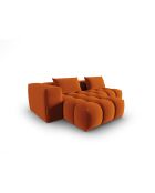 Verona Modulares Ecksofa aus Samt für 3 Personen, Terrakotta, für links, 205 x 145 x 70 cm