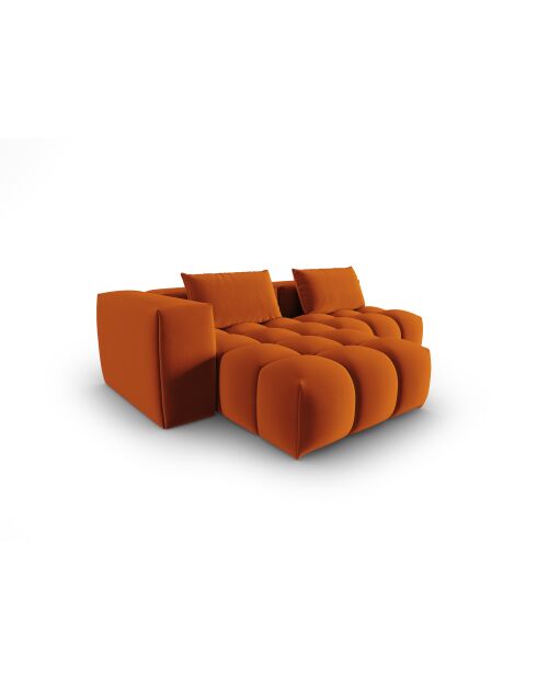 Verona 3-zits modulaire fluwelen hoekbank in terracotta - 205x145x70 cm