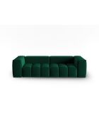 Canapé modulaire velours Verona 3 places vert bouteille - 230x85x70 cm