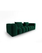 Canapé modulaire velours Verona 3 places vert bouteille - 230x85x70 cm