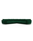 Matera Ecksofa aus symmetrischem Samt für 7 Personen, flaschengrün, 286 x 286 x 85 cm