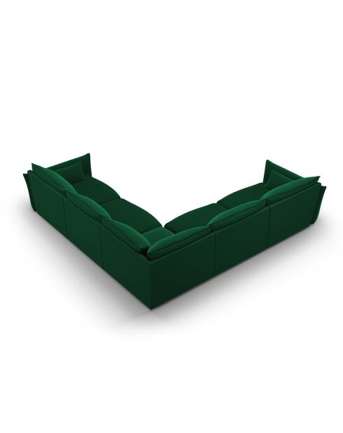 Matera Ecksofa aus symmetrischem Samt für 7 Personen, flaschengrün, 286 x 286 x 85 cm