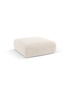 Pouf Nolio 2 posti beige chiaro - 100x100x36 cm