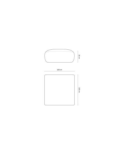 Nolio 2-zits voetenbank lichtbeige - 100x100x36 cm