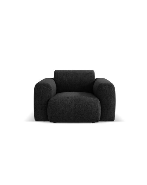 Nolio 1-zits zwarte fauteuil - 105x95x72 cm