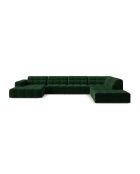 Panorama-Ecksofa (rechte Seite) Chicago 7-Sitzer aus Samt, flaschengrün — 375 x 263 x 78 cm