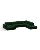 Panorama-Ecksofa (rechte Seite) Chicago 7-Sitzer aus Samt, flaschengrün — 375 x 263 x 78 cm