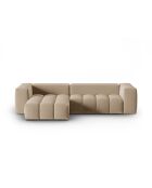 Verona 3-zits modulaire fluwelen linkerhoekbank the sand - 260x145x70 cm