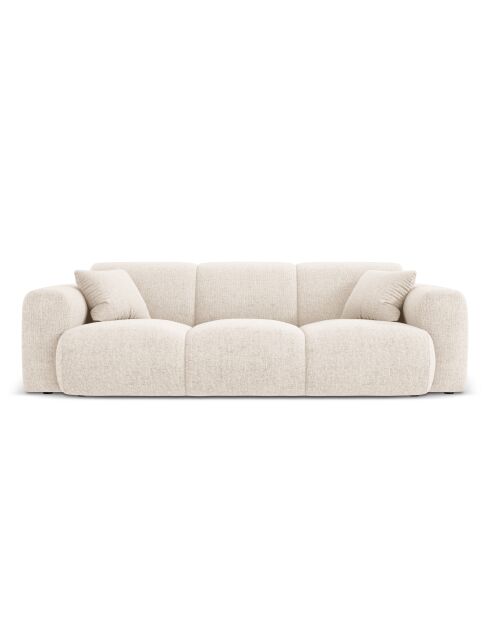 Canapé Nolio 3 places beige clair - 235x95x72 cm
