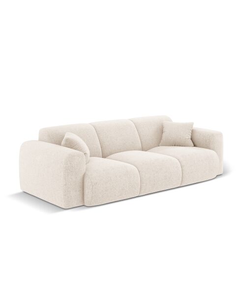 Canapé Nolio 3 places beige clair - 235x95x72 cm