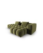 Verona 4-zits lichtgroene modulaire fluwelen hoekbank rechts - 265x145x70 cm