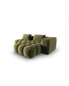 Hellgrünes modulares Ecksofa Verona aus Samt für 3 Personen, rechts, 205 x 145 x 70 cm