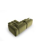 Hellgrünes modulares Ecksofa Verona aus Samt für 3 Personen, rechts, 205 x 145 x 70 cm