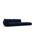 Matera gerades 4-Sitzer-Sofa aus Samt, königsblau, 264 x 110 x 85 cm
