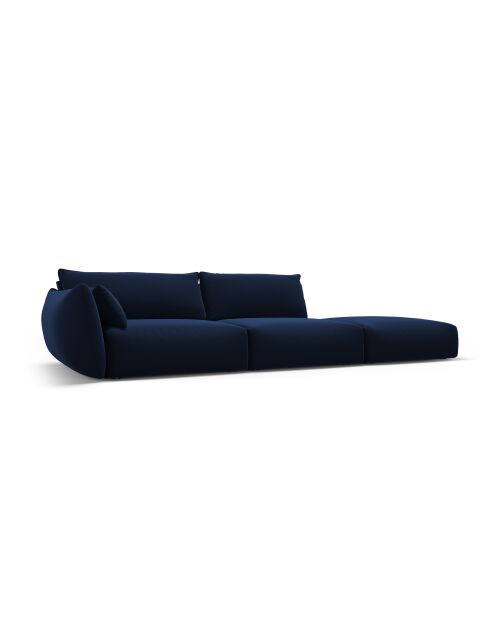 Matera gerades 4-Sitzer-Sofa aus Samt, königsblau, 264 x 110 x 85 cm