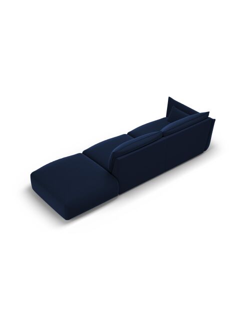 Matera gerades 4-Sitzer-Sofa aus Samt, königsblau, 264 x 110 x 85 cm