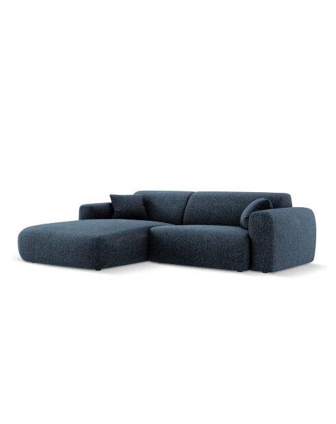 Nolio 4-zits koningsblauwe linkerhoekbank - 235x170x72 cm