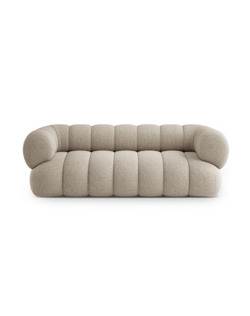 Canapé Koge 3 places beige foncé - 210x95x70 cm