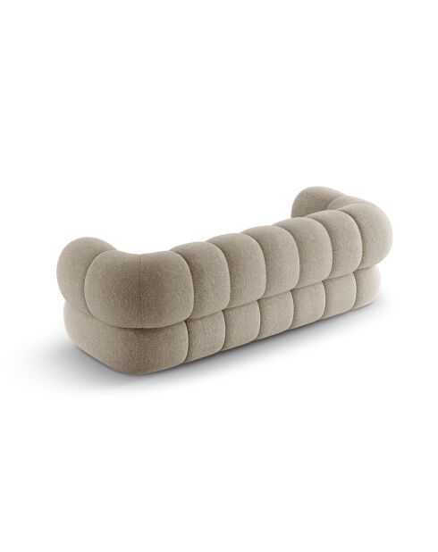Canapé Koge 3 places beige foncé - 210x95x70 cm